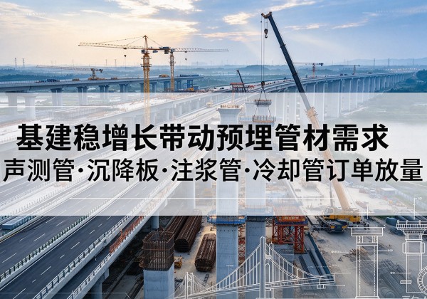 景宁基建稳增长带动预埋监测管材需求，声测管、沉降板、注浆管订单持续放量